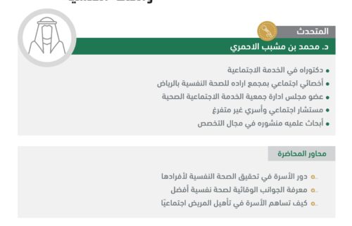 Awareness lecture entitled (Family Relations and Mental Health)