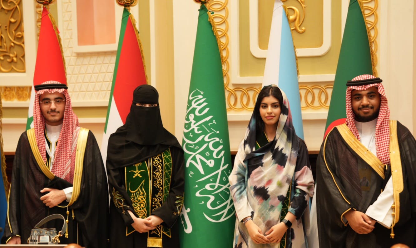 Members of the Advisory Committee for Childhood participate in the conclusion of the third session of the Arab Children’s Parliament in Sharjah.